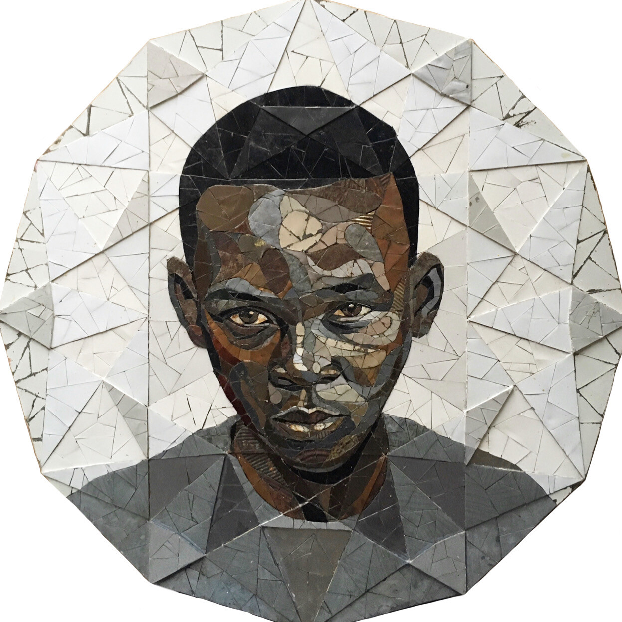 matt small collage reciclaje retrato trash art 9