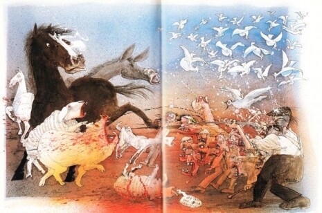 ralph steadman ilustraciones rebelion en la granja 20