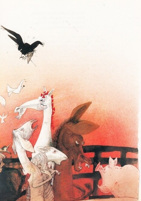 ralph steadman ilustraciones rebelion en la granja 5