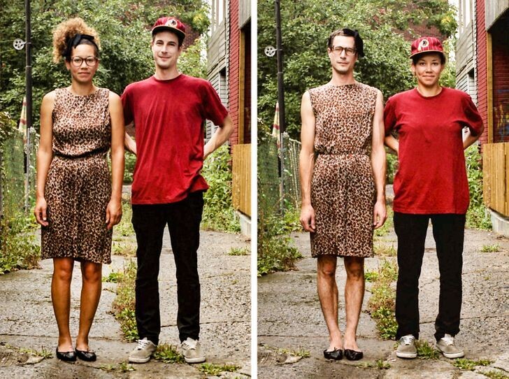 Fotografías de parejas intercambiando su ropa para demostrar que la moda no  entiende de géneros - Cultura Inquieta