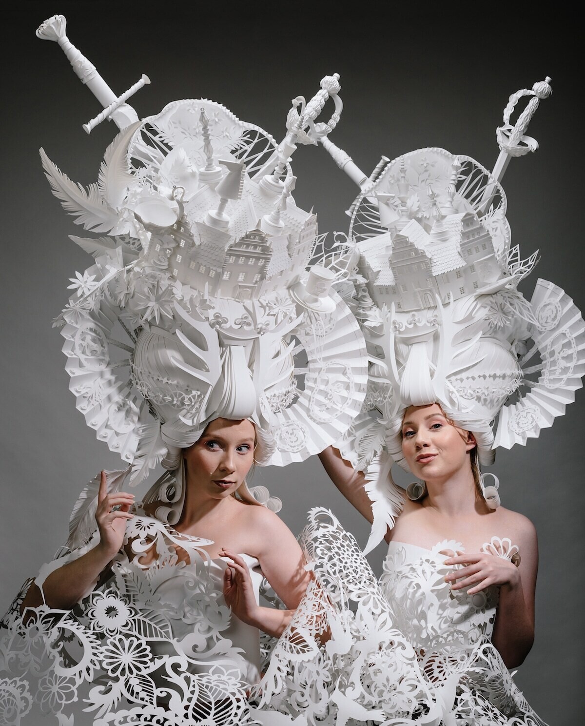 asya kozina dmitriy kozin papiroflexia papel barroco escultura 8