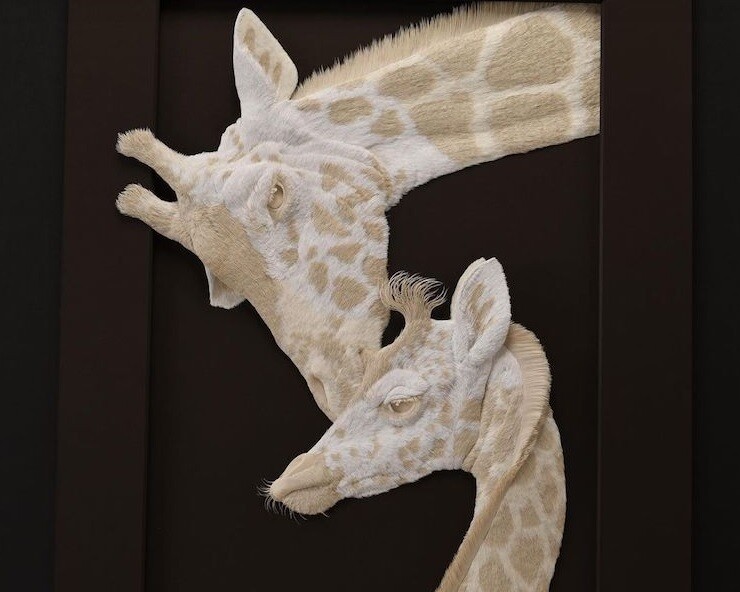 calvin nicholls animales papel artesania escultura 11