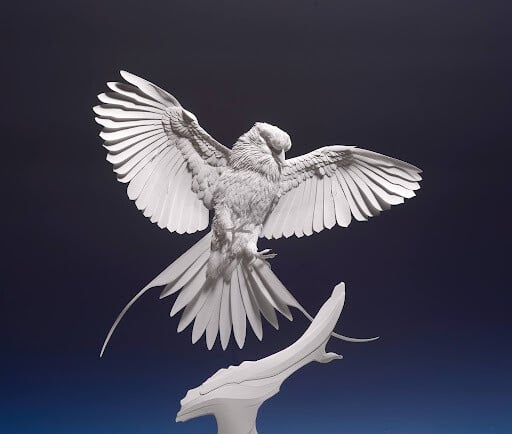 calvin nicholls animales papel artesania escultura 2