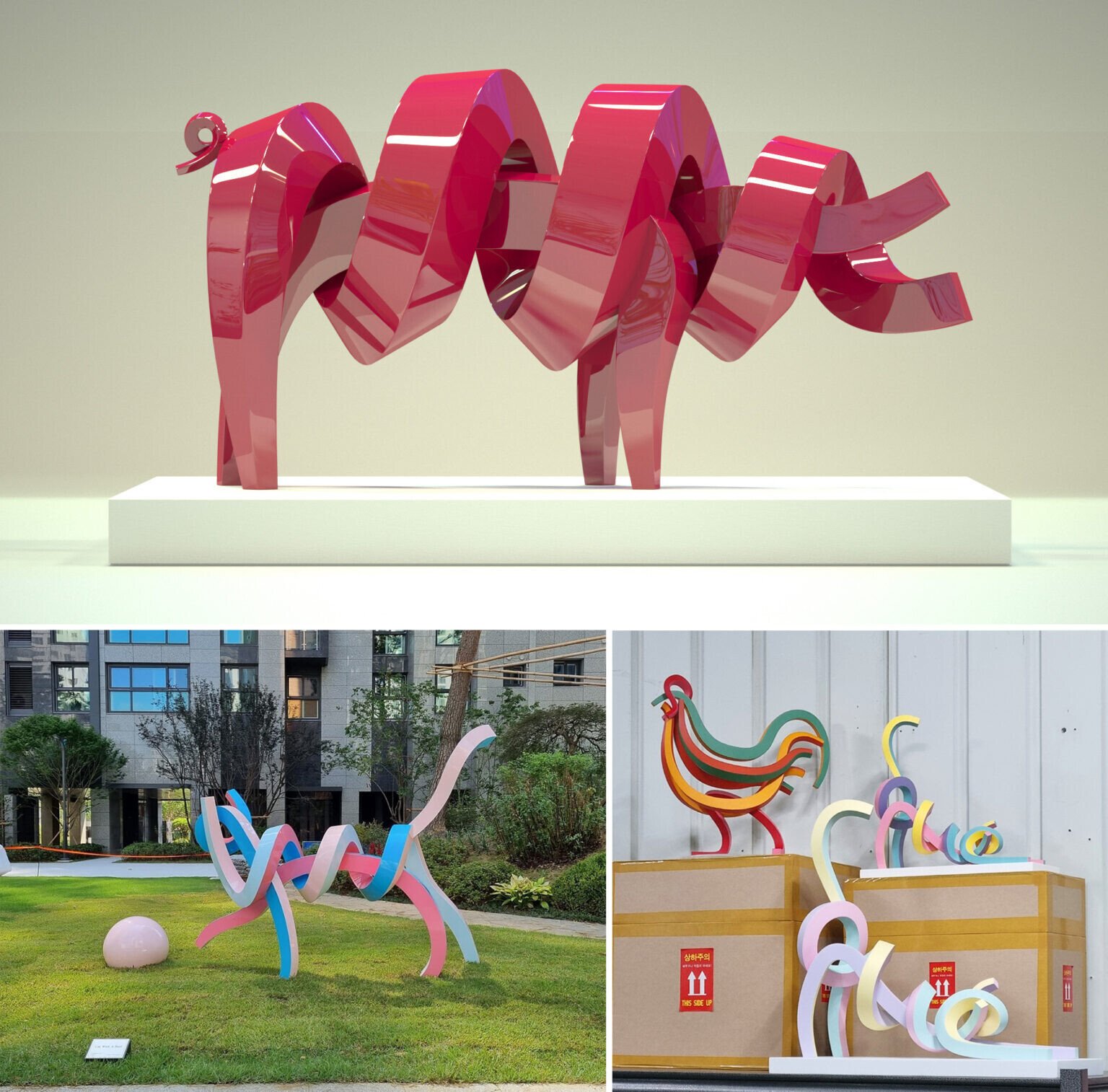 lee sangsoo escultural metal animal minimalismo 8