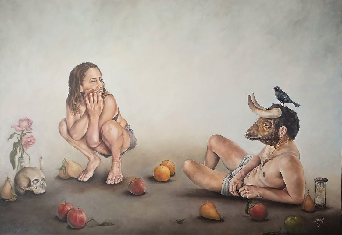 La pintura de Karla Rojo nos invita a reflexionar sobre las raíces de la felicidad en pandemia