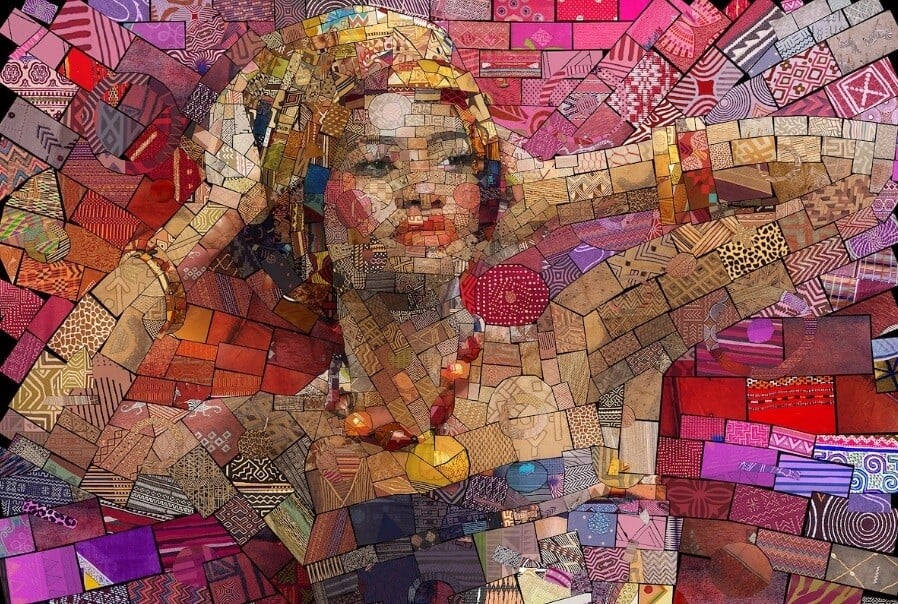 cheris tsevis africa collage mosaico digital retrato 2