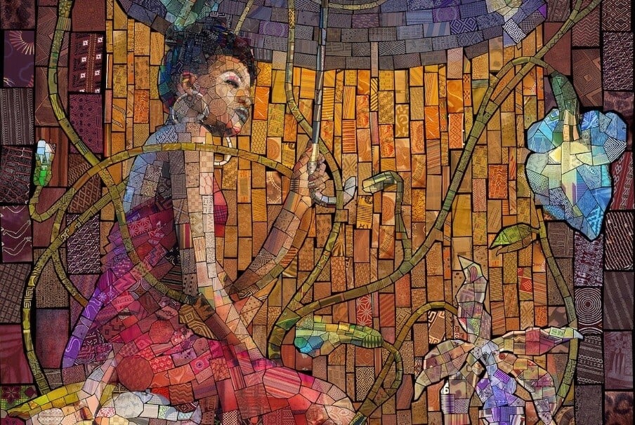 cheris tsevis africa collage mosaico digital retrato 6