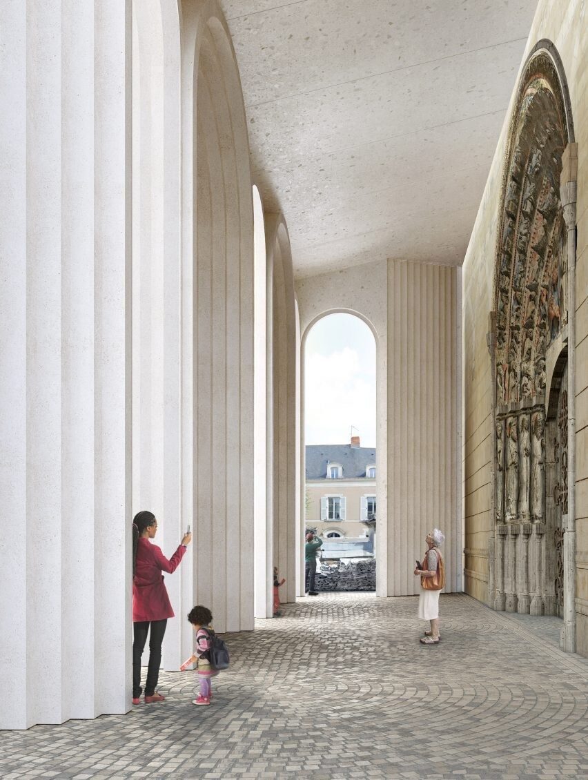 Catedral gótica de Angers en Francia