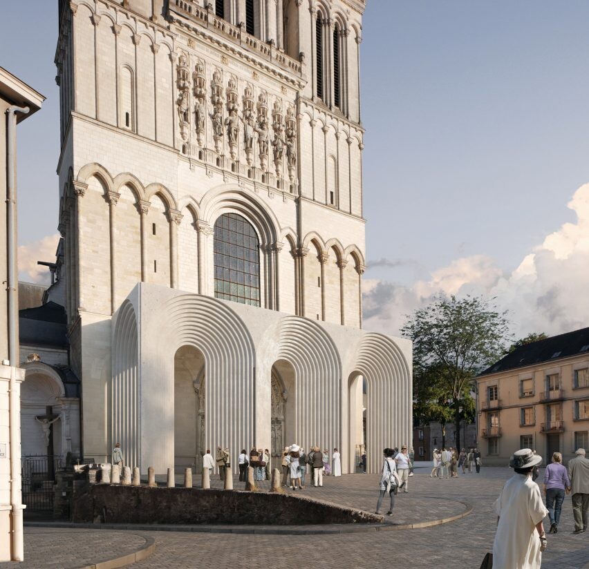 Catedral gótica de Angers en Francia