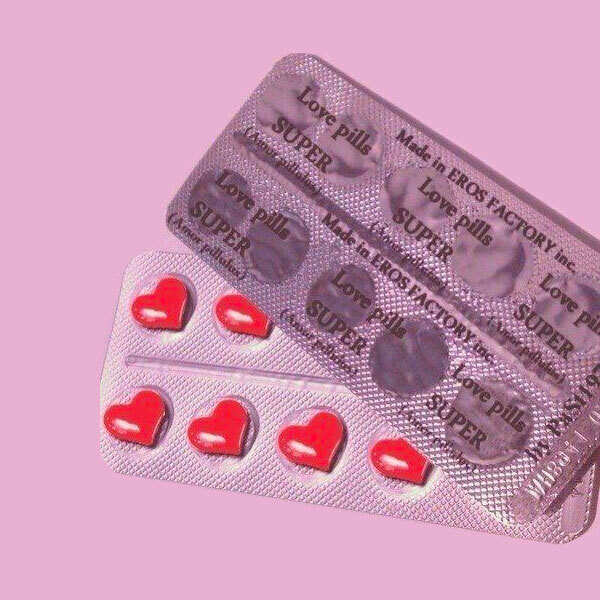 pildoras con forma de corazon