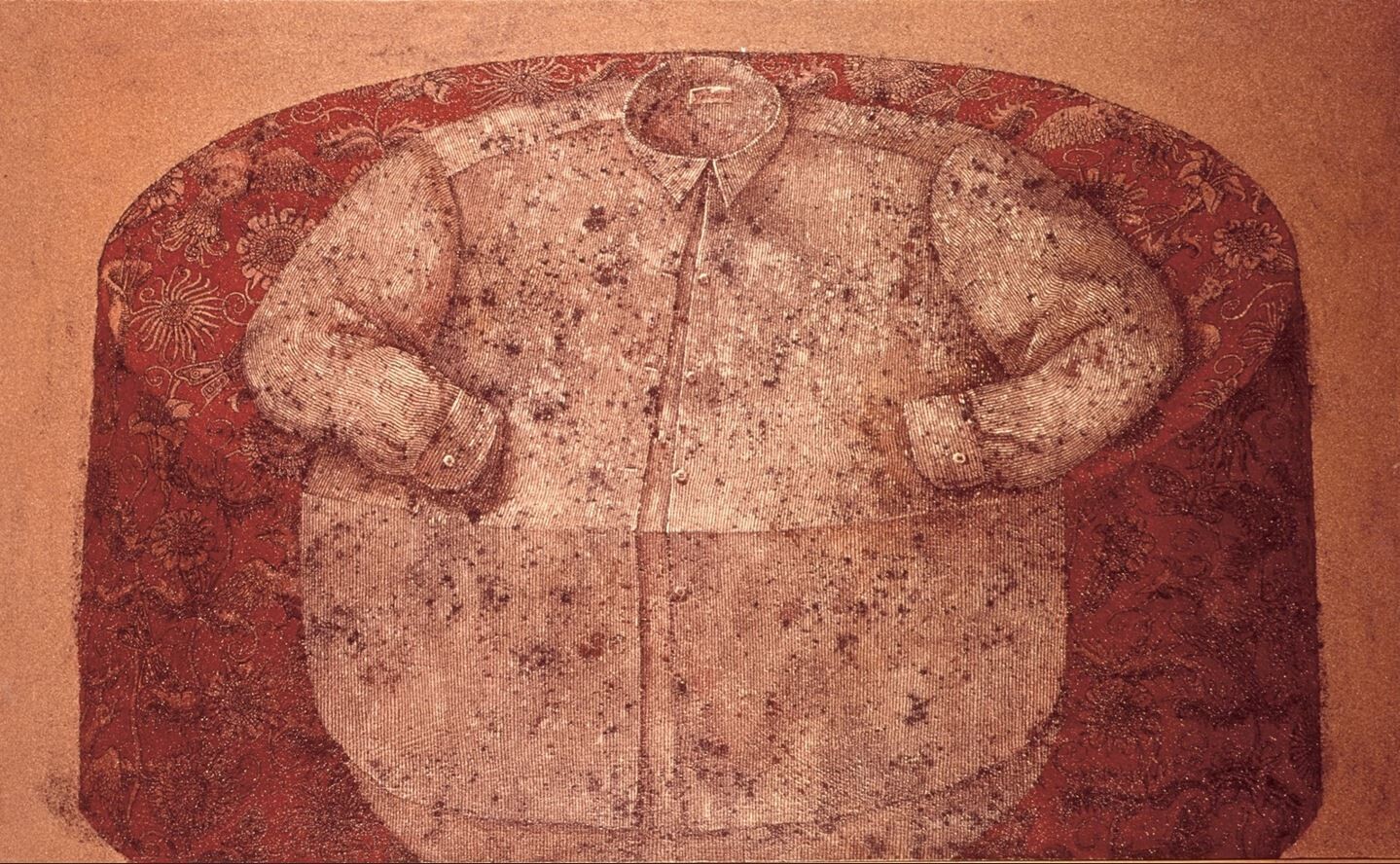 domenico gnoli cuadros detalles pinturas telas prendas ropa chemise sur la table n2 1964