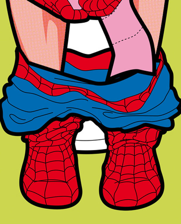 Greg Guillemins vida secreta superhéroes ilustración dibujos arte pop comic