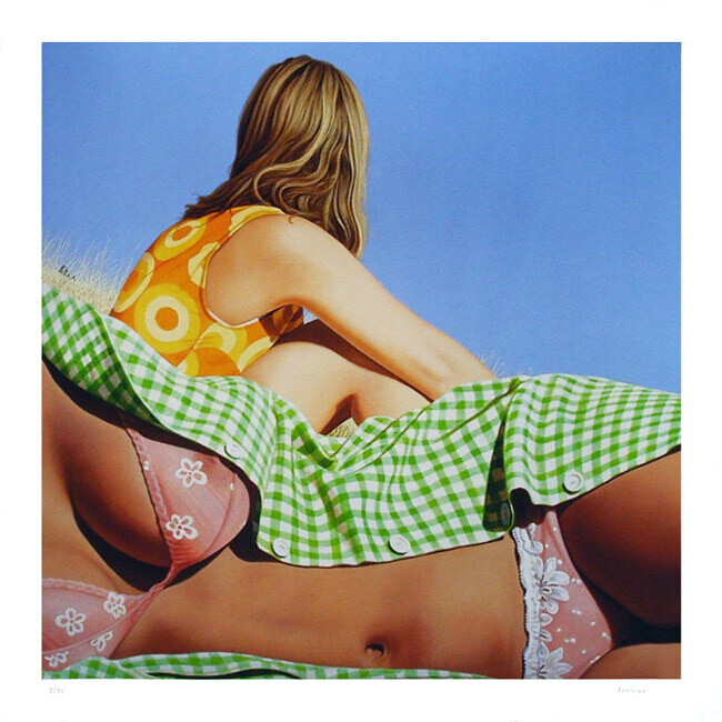 gerard schlosser pintura voyeur cuadro figuracion color collage fotografia del 6 al 14 2013