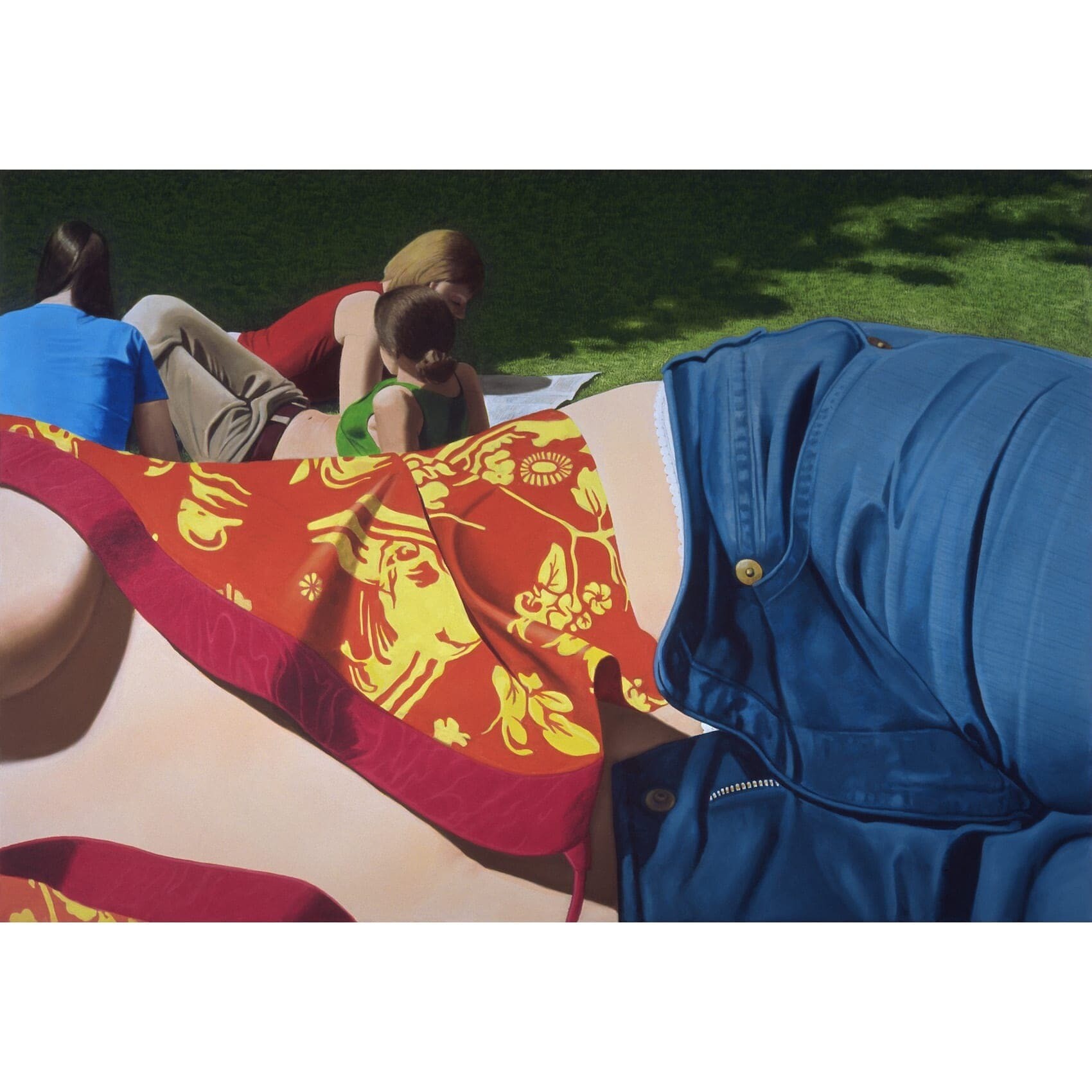 il n y comprend rien 2012 160x230x3cm gerard schlosser pintura voyeur cuadro figuracion color collage fotografia
