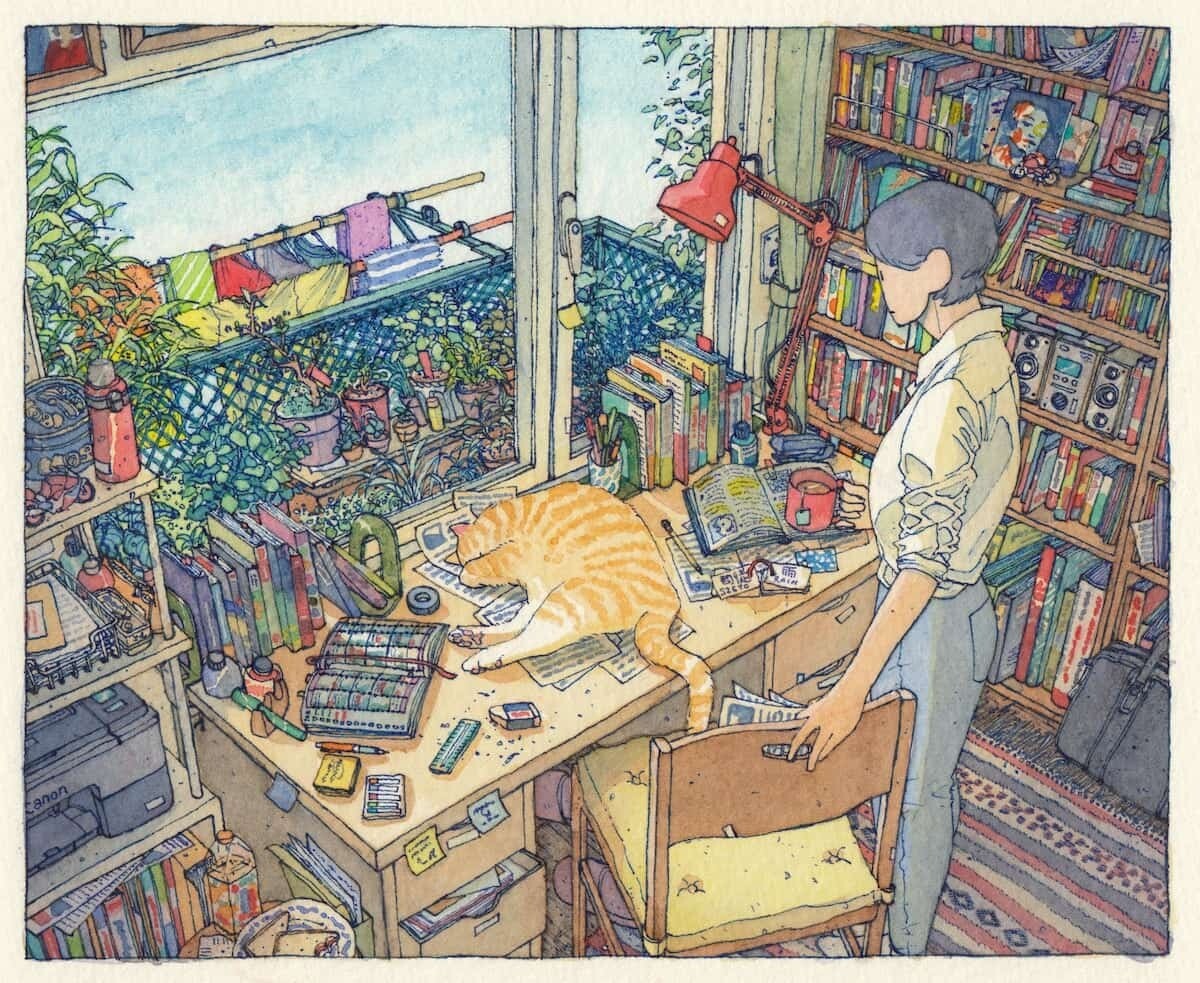 rain szeto ilustradora caos desorden color acuarela calma rutina 4