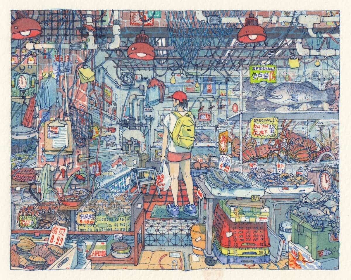 rain szeto ilustradora caos desorden color acuarela calma rutina 5