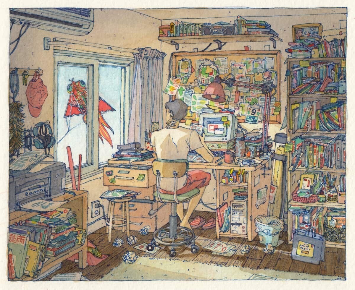 rain szeto ilustradora caos desorden color acuarela calma rutina 7