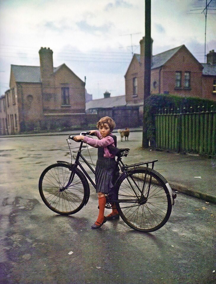 girl with a bicycle dublin 1966 by evelyn hofer