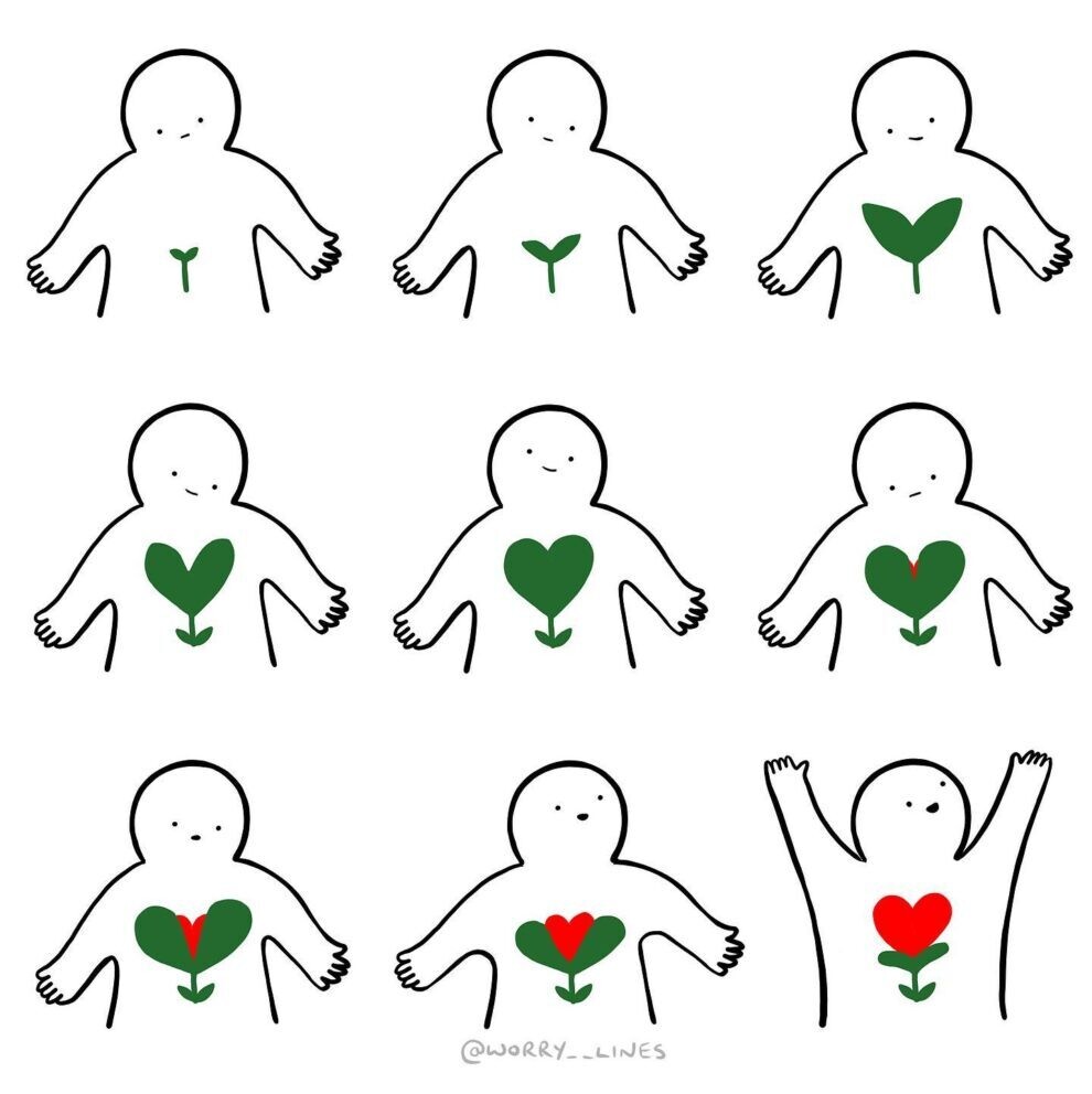 worry lines vineta ilustrador humor amor salud mental instagram 1