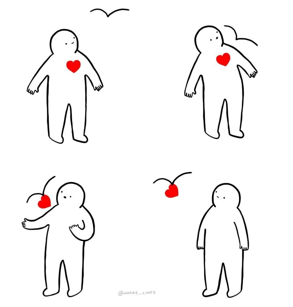 worry lines vineta ilustrador humor amor salud mental instagram 4