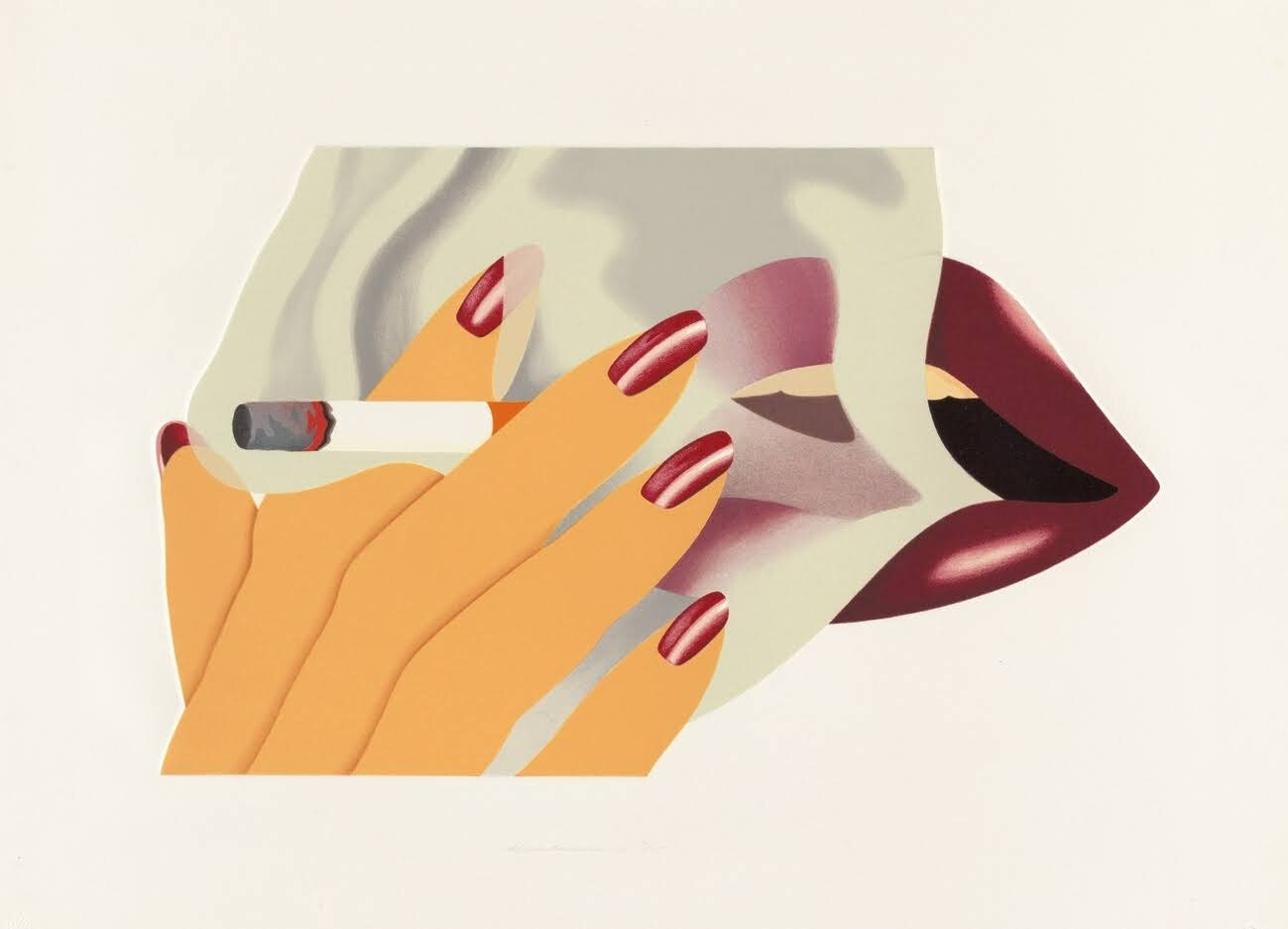 Smoker, Lithograph, 1976, MoMA.