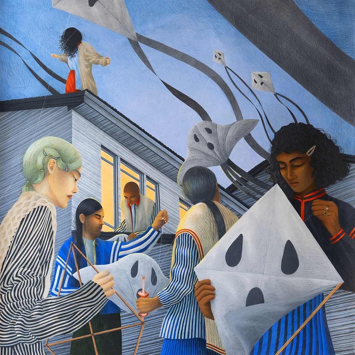 lucile gauvain ilustracion cadena montaje show truman realidad color trabajo equipo lenvol