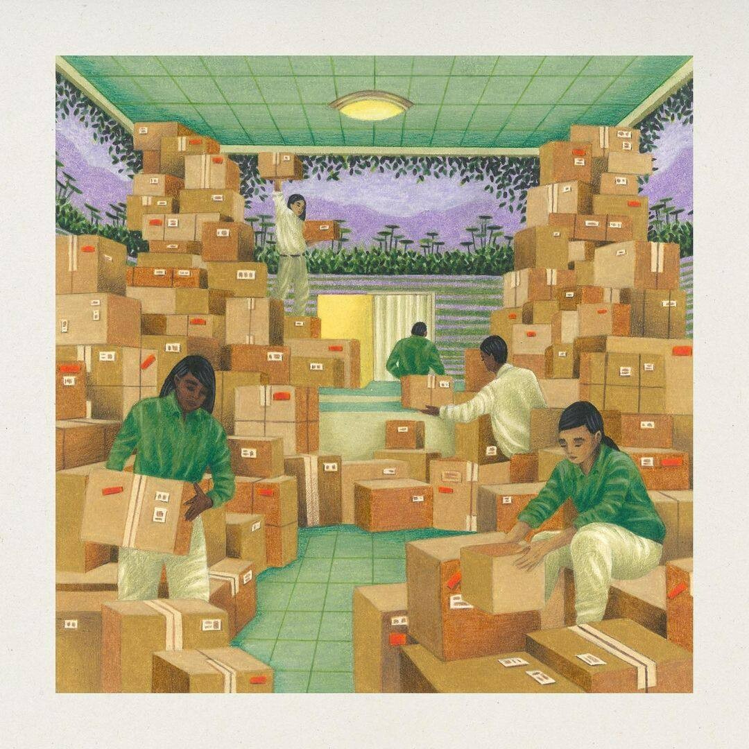 lucile gauvain ilustracion cadena montaje show truman realidad color trabajo equipo orders and disorders
