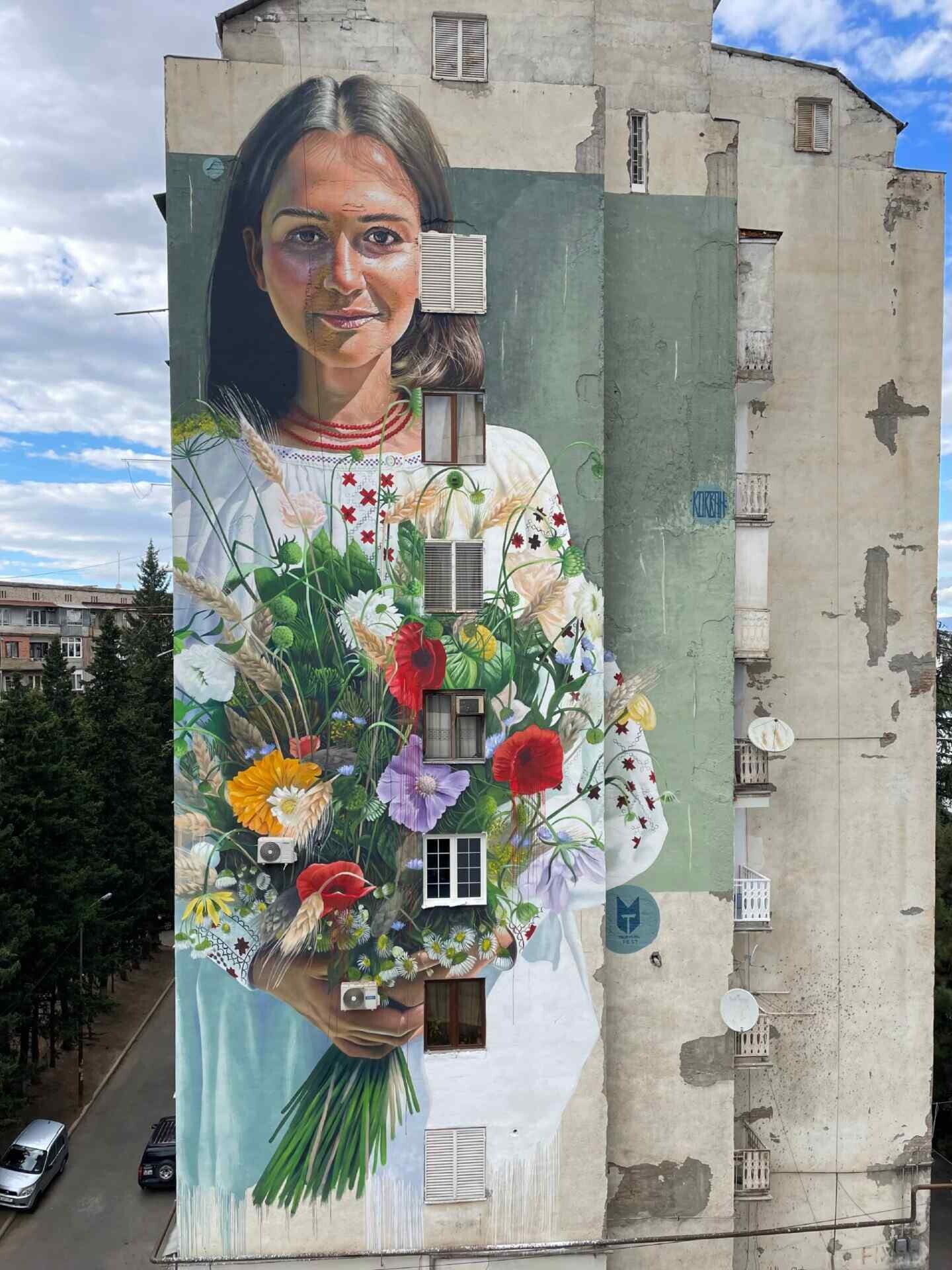 tbilisi mural fest concurso arte urbano pared georgia edificio ucrania 1