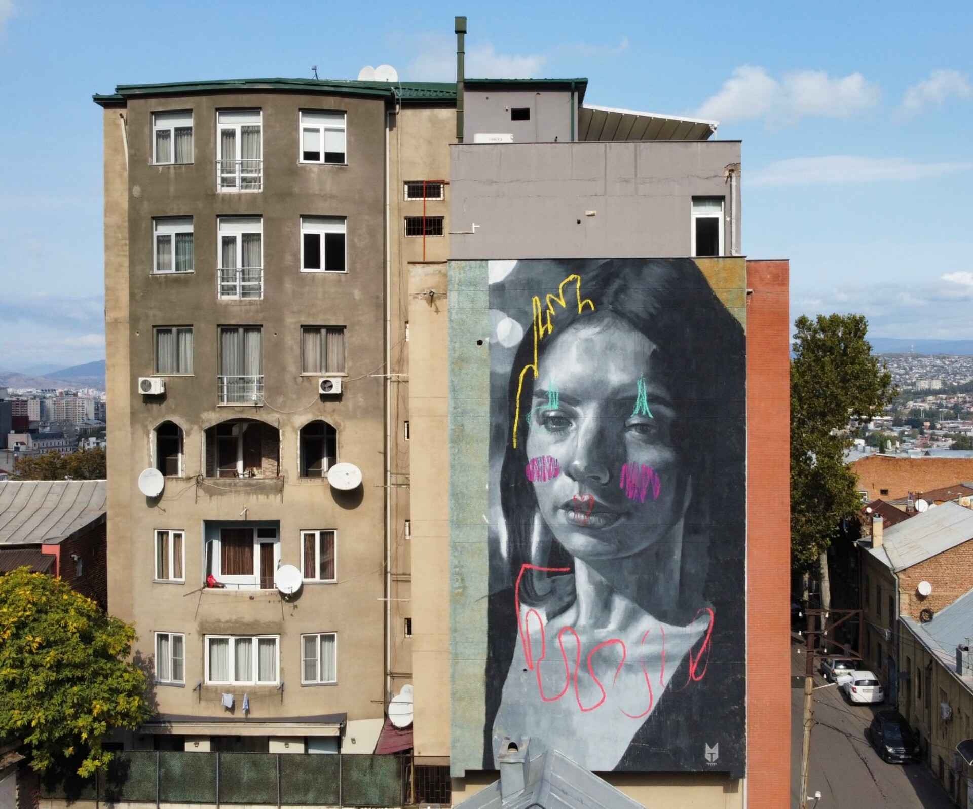 tbilisi mural fest concurso arte urbano pared georgia edificio ucrania 4