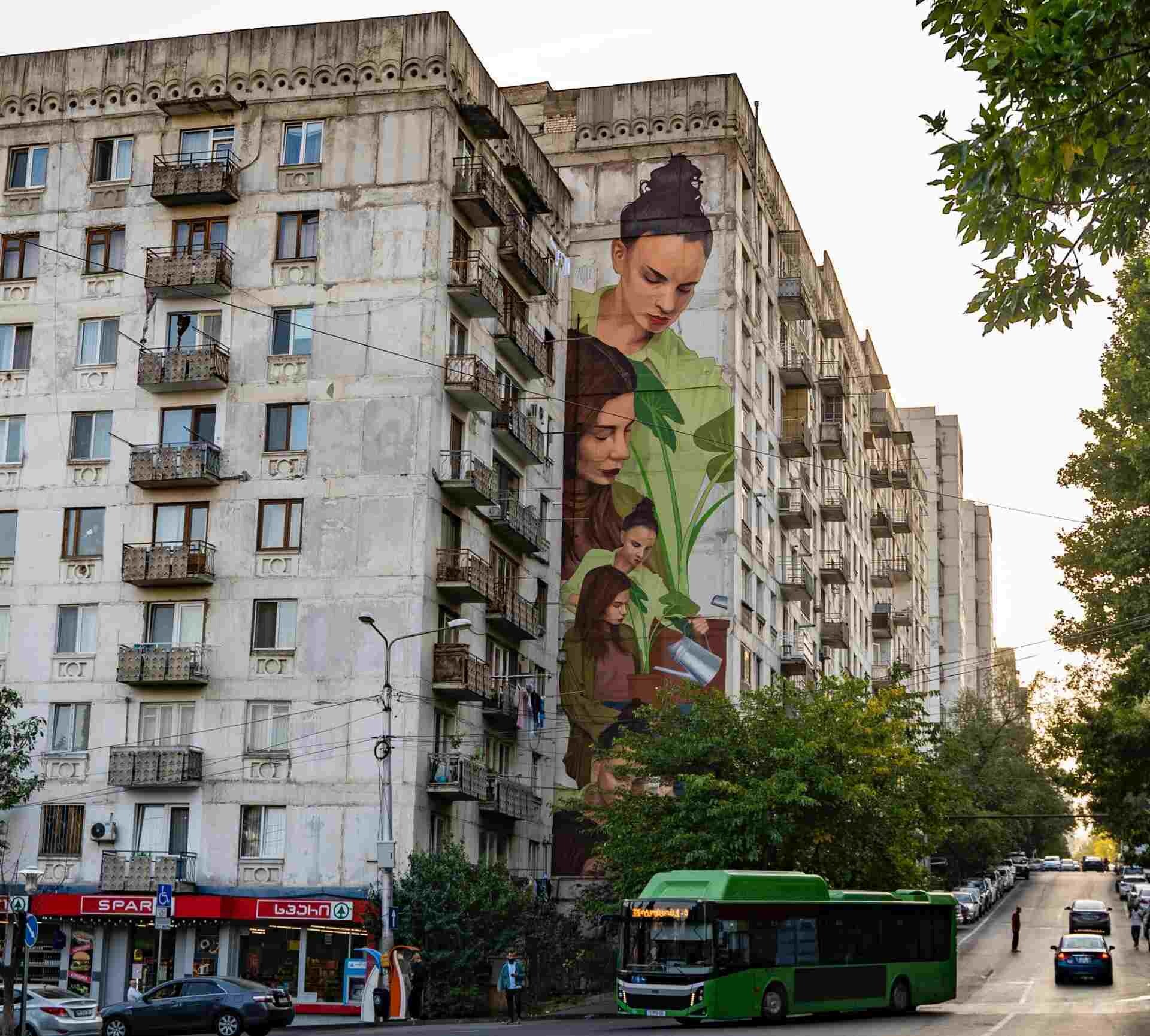 tbilisi mural fest concurso arte urbano pared georgia edificio ucrania 6