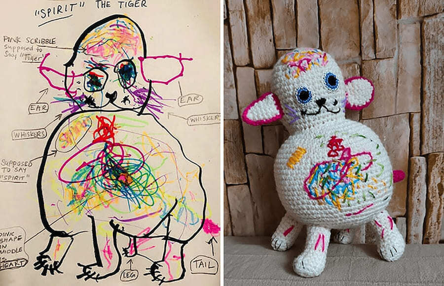 Esta artista del ganchillo convierte dibujos de ni os en peluches