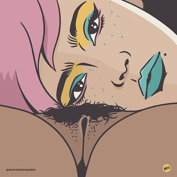 ilustraciones eróticas de Matu Santamaría.