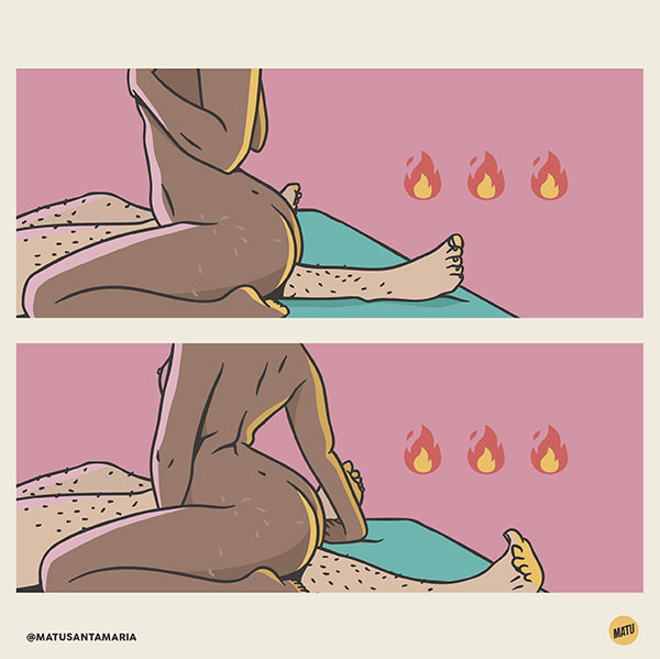 ilustraciones eróticas de Matu Santamaría.