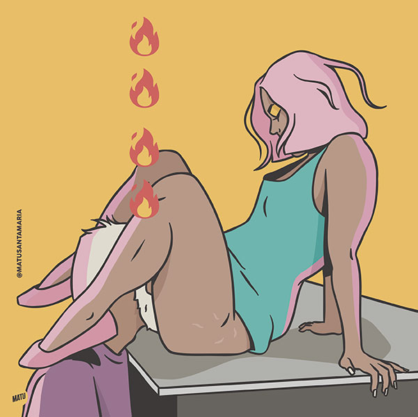 ilustraciones eróticas de Matu Santamaría.