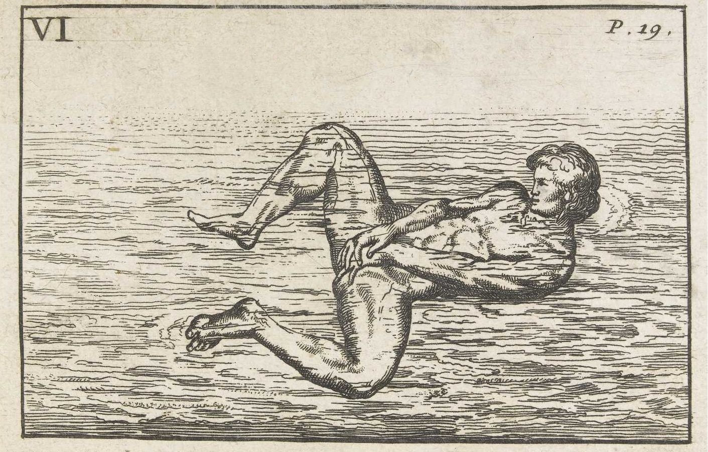 El arte de nadar ilustrado por Proper Figures en 1696
