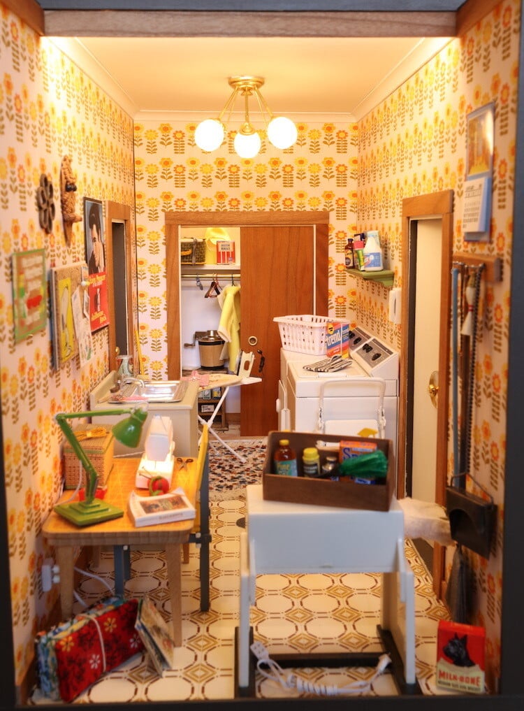 mini modern house miniatura casa de munecas artesania diseno de interiores 3