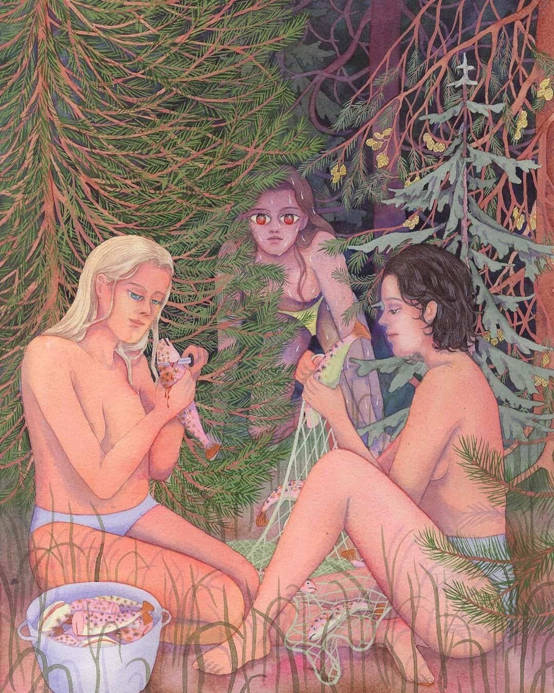 oda iselin sonderland ilustraciones dibujo fantasia noruega onirico 11