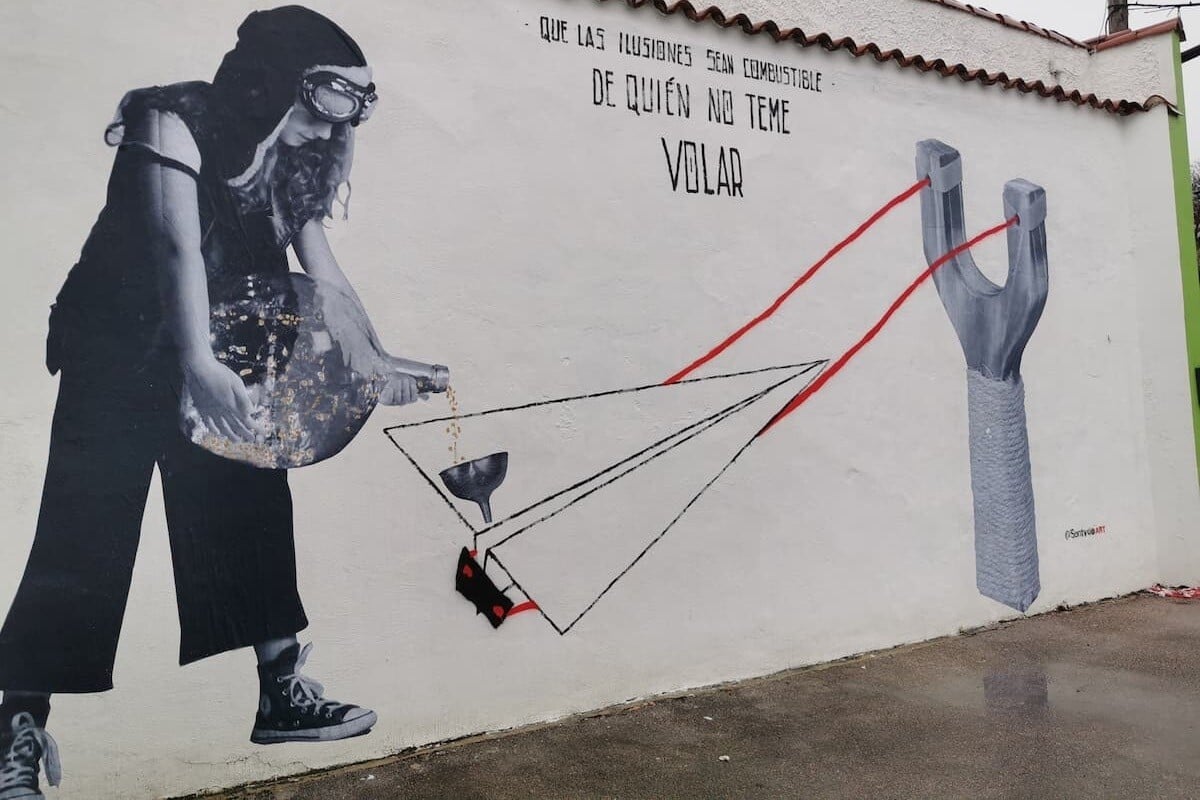 sentydo arte urbano intalacion relato instalacion libertad sociedad 1