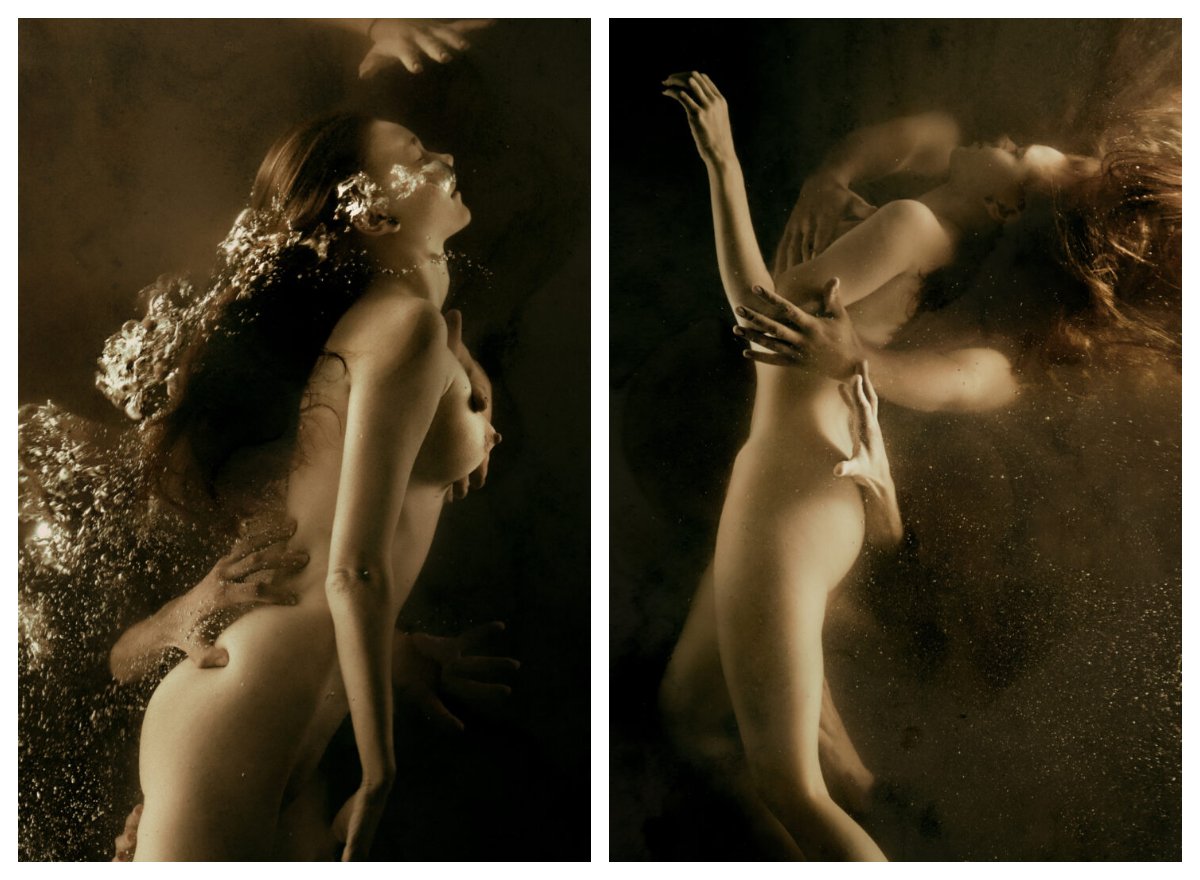 Los cuerpos desnudos y flotando en el agua de Mira Nedyalkova [NSFW]