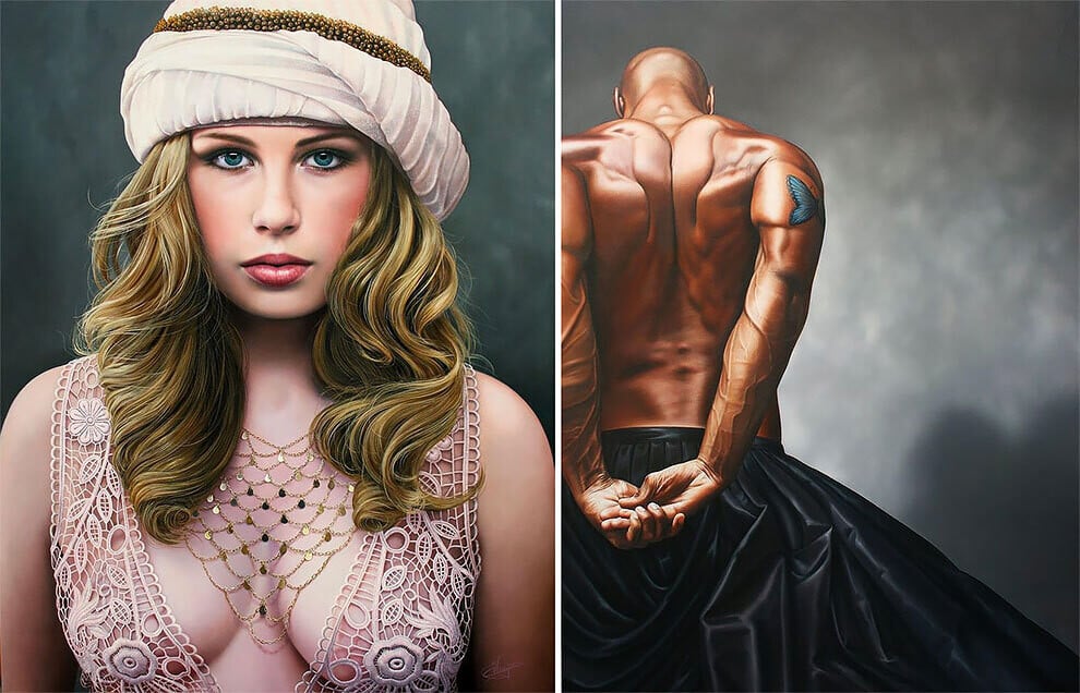 Christiane Vleugels pintura hiperrealista fantasía