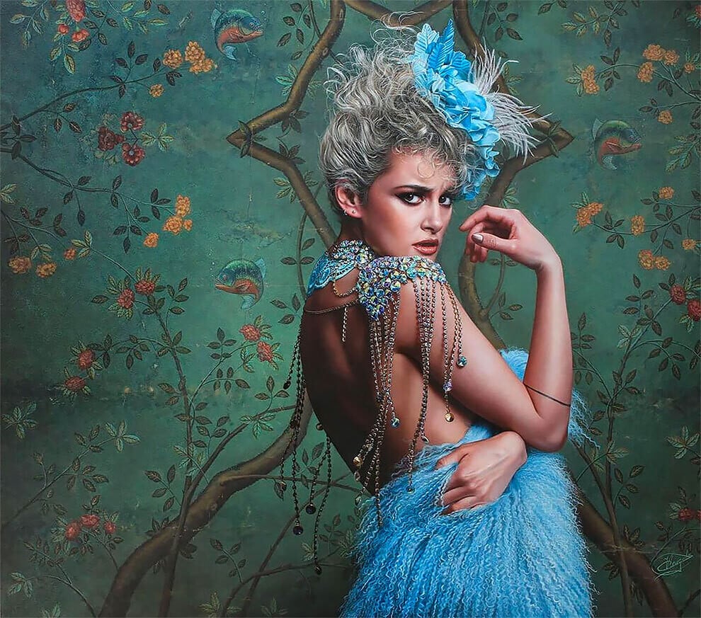 Christiane Vleugels pintura hiperrealista fantasía