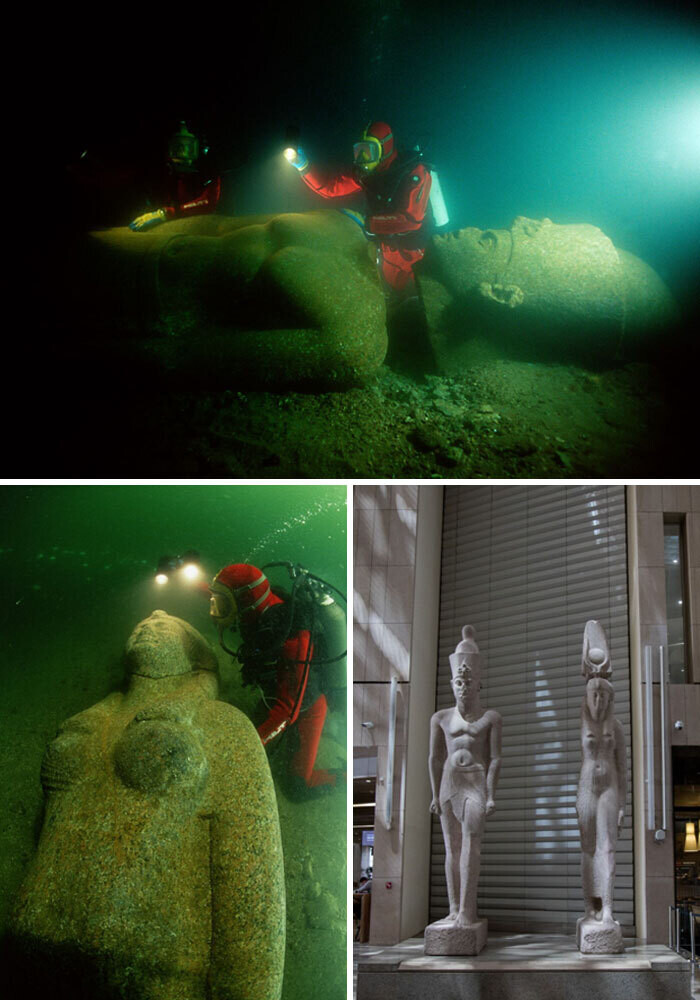Curiosos descubrimientos arqueológicos. Heracleion estuvo abandonada y hundida en el mar durante más de 1200 años