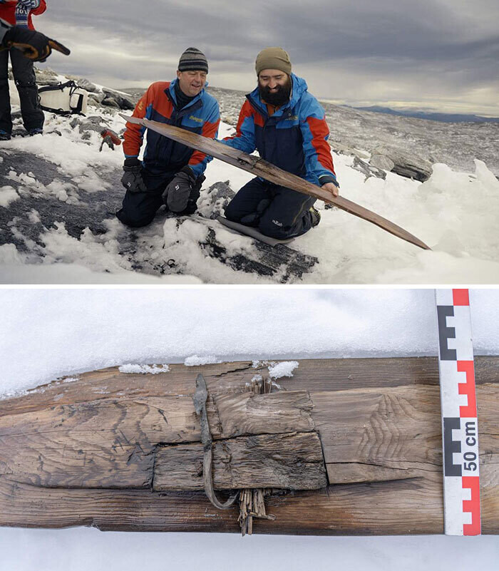Curiosos descubrimientos arqueológicos. Esquí pre-vikingo excepcional, con 1300 años de antigüedad