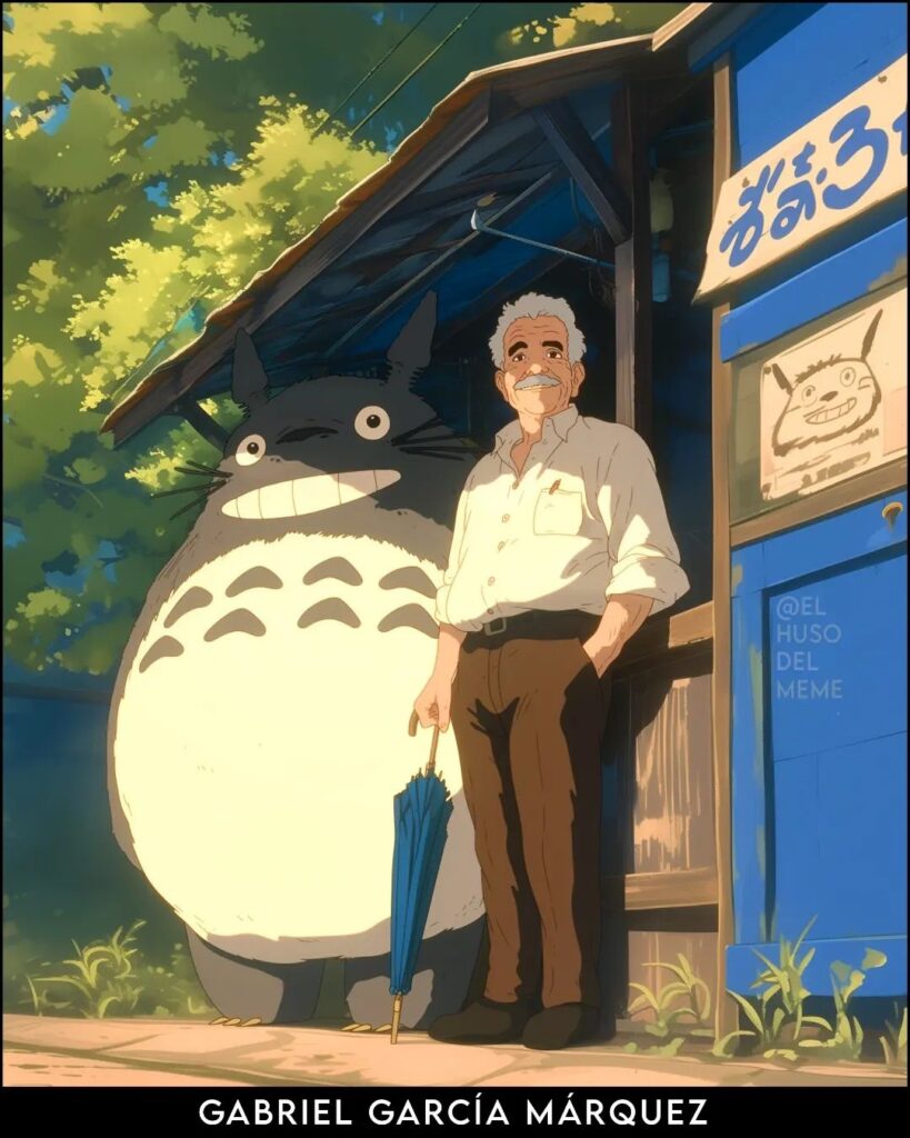 Gabriel García Márquez como personaje Ghibli