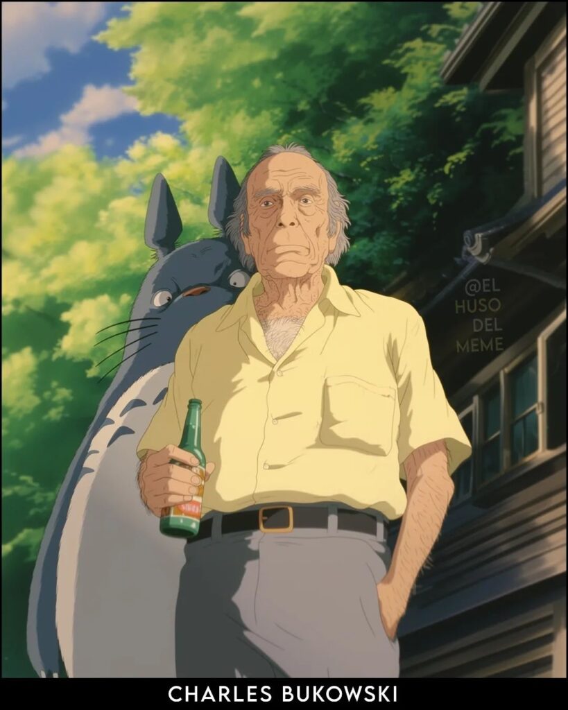 Bukovski como personaje Ghibli