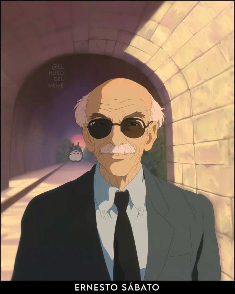 Ernesto Sabato como personaje Ghibli