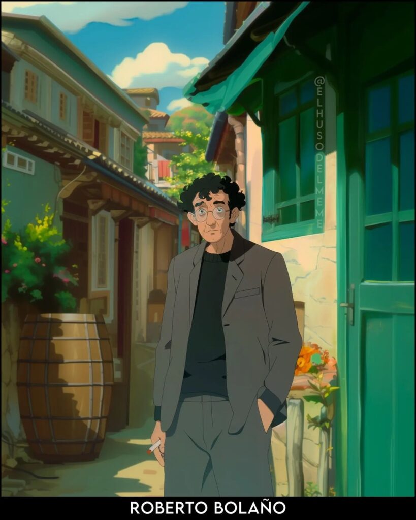 Roberto Bolaño como personaje Ghibli