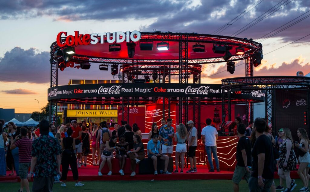 Un momento en la zona Coke Studio de Coca-Cola, en Mad Cool.