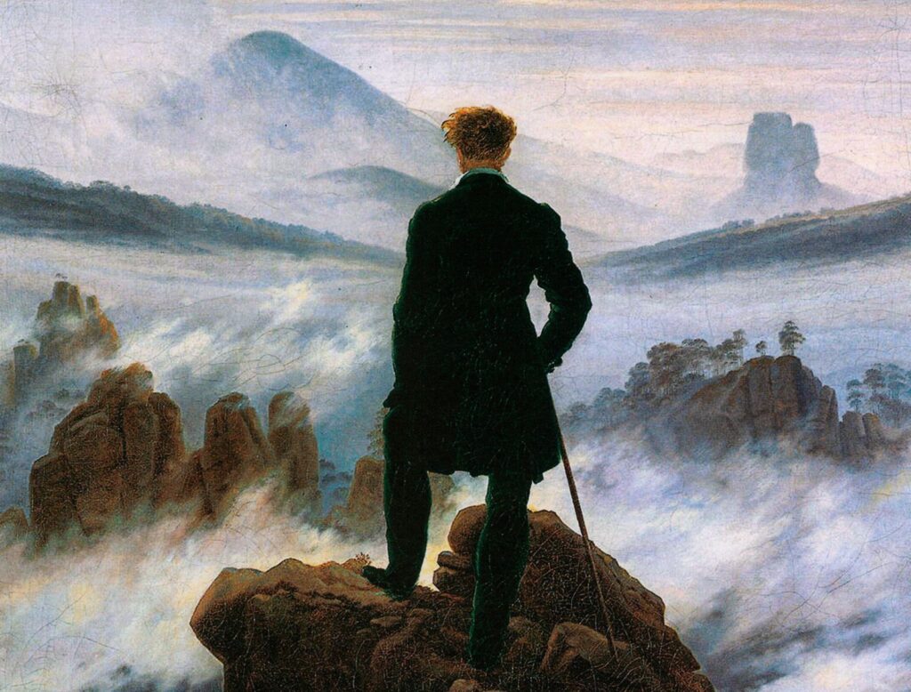 'El caminante sobre el mar de nubes', de Caspar David Friedrich.
