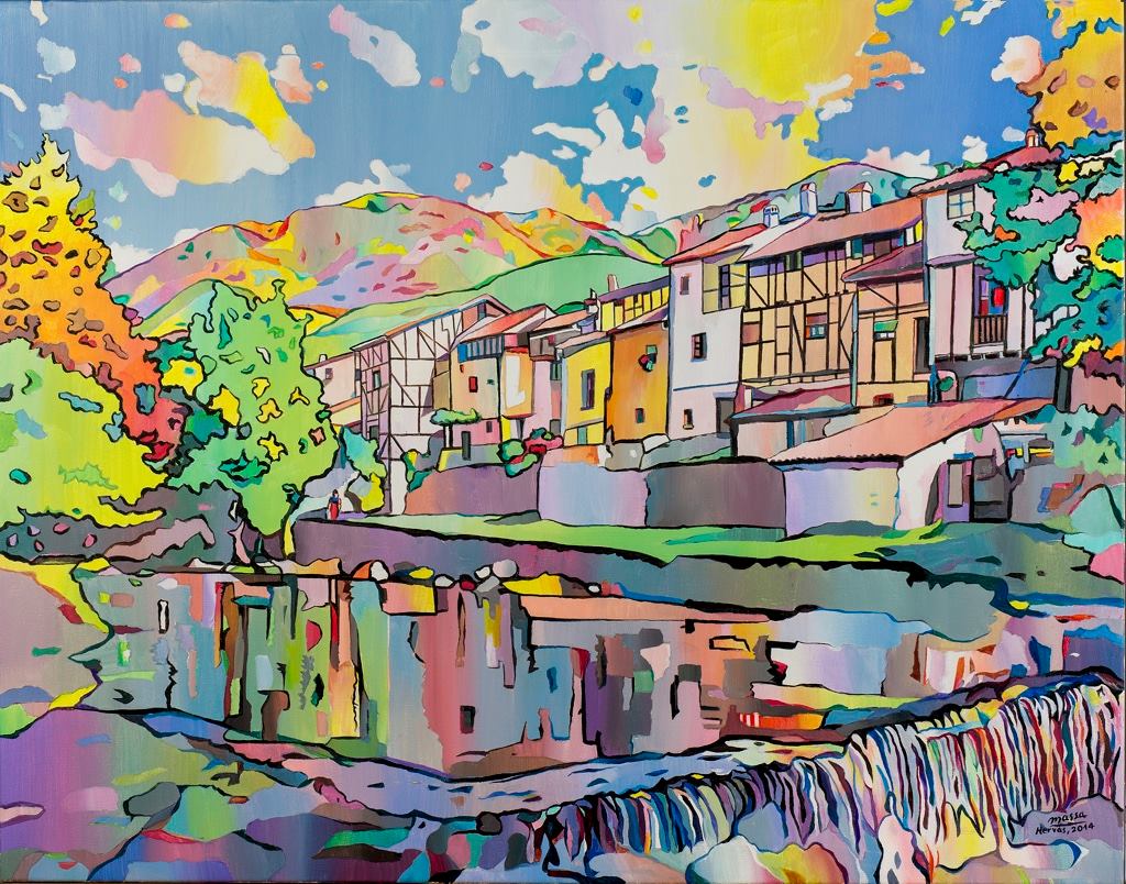 Hervás (Cáceres) Acrílico sobre lienzo, 2014. Obra de José Massa Solís